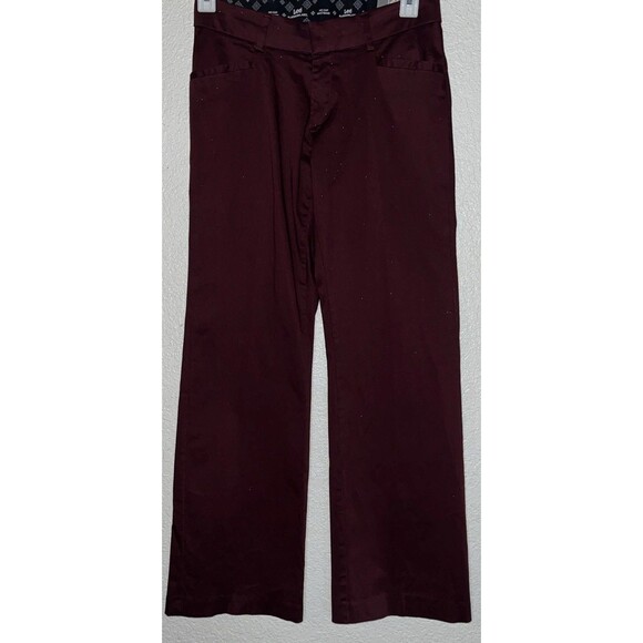 Lee Platinum Label No-Gap Waistband Dress Pants Women’s Sz 2 Short Maroon - Picture 1 of 12